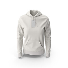 Blank white hoodie sweatshirt long sleeve mockup PNG Image