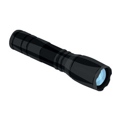 Black flashlight on white background