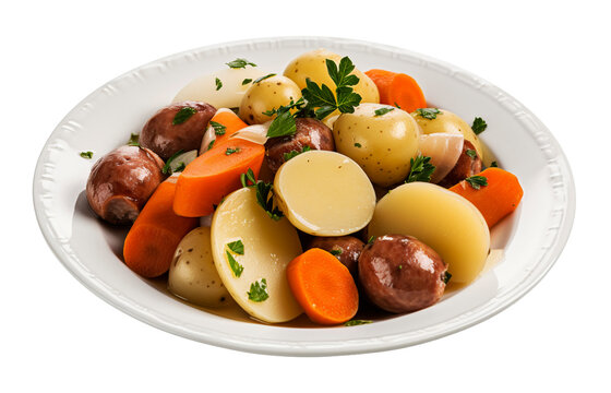 Dublin Coddle on transparent background. Generative AI.