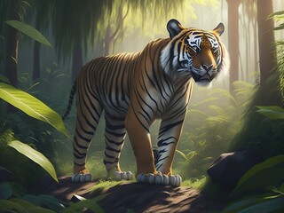 tiger in the jungle