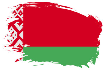 Belarus brush stroke flag vector background. Hand drawn grunge style Belorussian isolated banner