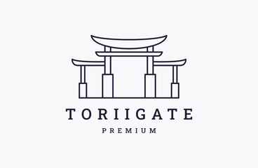 toriigate logo vector icon illustration .