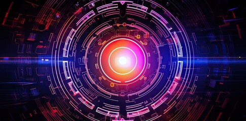 technology background with futuristic lines, and colored lights, in the style of light indigo, Abstract sci-fi background material