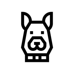 sniffer dog icon with black color