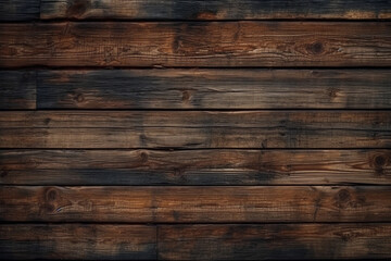 Obraz na płótnie Canvas Weathered timber texture on a dark background, evoking nostalgia Generative AI