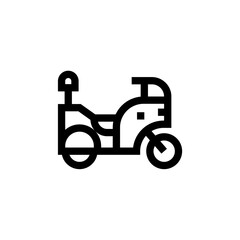 police motorbike icon with black color
