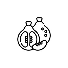 orange icon with black color