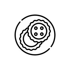 yakgwa cake icon with black color