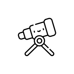 telescope icon with black color