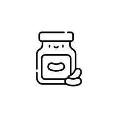 red bean paste icon with black color