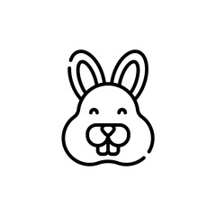 Obraz premium bunny mask icon with black color