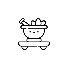 mortar icon with black color