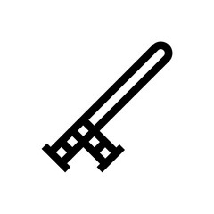 baton icon with black color