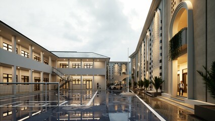 3D Modern School Design