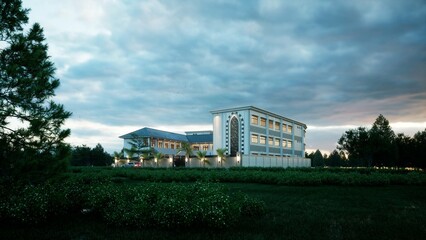 Obraz premium 3D Modern School Design