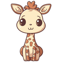 Cartoon cute giraffe