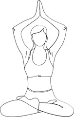 Inhale Yoga Pose Illustration