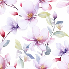 Fototapeta na wymiar seamless floral pattern Generative AI 