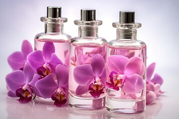 Obraz na płótnie Canvas Soft Orchid Blooms Emit Captivating Fragrance, generative AI