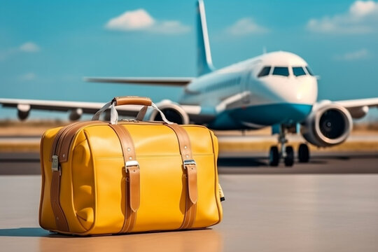 Jet-setting with style: Chic travel bag for the modern traveler, generative AI