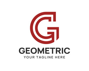 Minimalist letter g monoline style