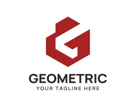 Modern letter gl logo with l in negative space