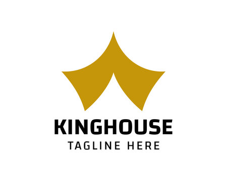 Monoline gold crown house logo