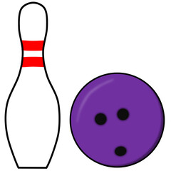 ボウリング球とピン