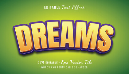 dreams 3d text effect design