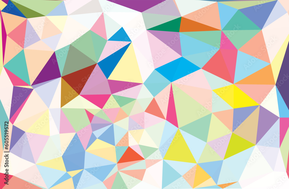 Wall mural abstract colorful polygonal background, vector illustration, creative design templates