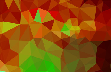Illustration of orange abstract polygonal modern multicolor background