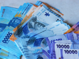 Indonesian currency sheet, new money