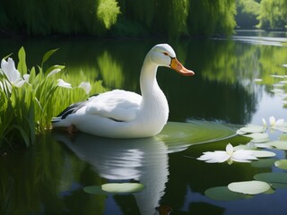 duck in the pond