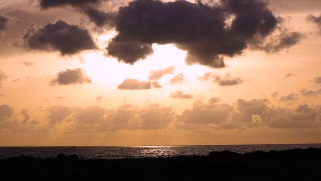 Dubai sunrise colorful shoreline seascape Persian Gulf Arabia