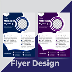 Corporate modern flyer design.