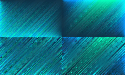 Fototapeta premium Blue glitch background set. Optical light speed effect, gradient colors.