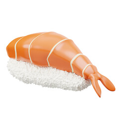 Shrimp Sushi 3D Icon