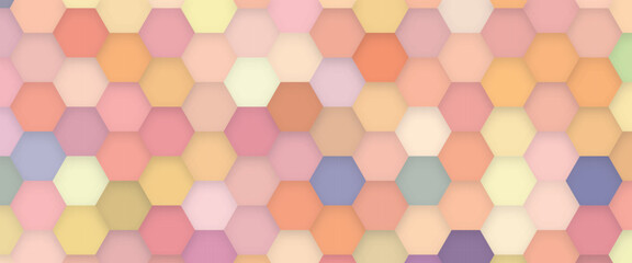 Hexagon abstract geometric shape background. Futuristic honeycomb mosaic pattern. Use for cover template, poster, banner web, flyer, print ad. Vector illustration