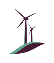 Wind turbine spinning, powering © djvstock