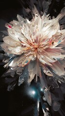 Crystal flower created with AI