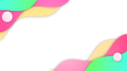 Abstract multicolored wavy curved shapes elements