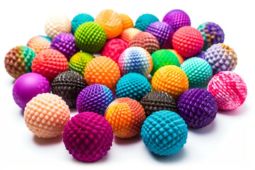 Fototapeta na wymiar Sensory Ball Set for Kids: Colorful Textured Toys to Enhance Cognitive and Physical Development, generative AI