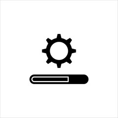 Loading process. Concept of upgrade application progress icon for graphic and web design. Upgrade Update system icon on white background