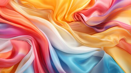 Fototapeta na wymiar colorful silk fabric textured background graphic resource stock illustration Generative AI