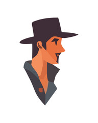 portrait cowboy with hat