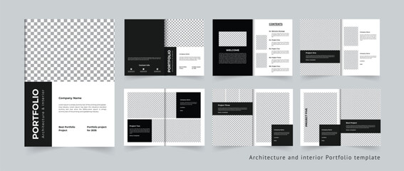 Architecture portfolio template design or interior portfolio