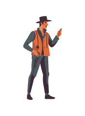 cowboy character standing