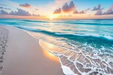 Foto op Plexiglas 島のビーチの美しい日の出 © sky studio