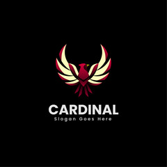 Vector Logo Illustration Cardinal Gradient Colorful Style