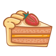 Bakery and dessert represented by delicious cake icon. Isolated and colorfull